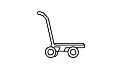 Hand Truck (Dolly) line art 
