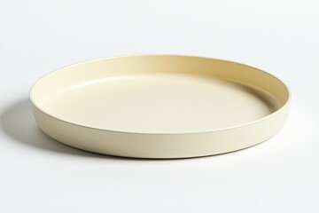 Cream-colored round serving dish