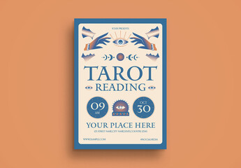 Cream Contemporary Nouveau Tarot Reading Flyer Layout