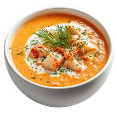 creamy mushroom soup presentation  