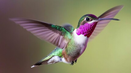 Fototapeta premium Magnificent Anna's Hummingbird in Flight