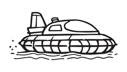 Hovercraft line art