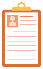 Personal information flat icon isolated on white background