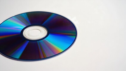 Compact Disc on White Background