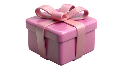 pink gift box with ribbon transparent png background