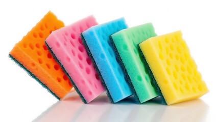 Colorful cleaning sponges