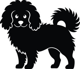 Silhouette of a Tibetan Spaniel Dog