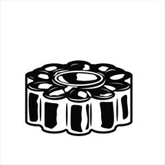 Moon Cake Silhouette Icon