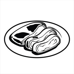 Char Siu Silhouette Icons