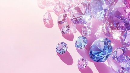 Sparkling Diamonds on Pink