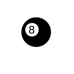 black billiard ball