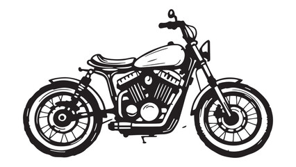 Motorcycle line art