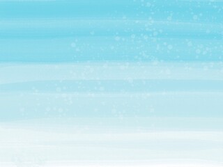 爽やかな空色の水彩筆で描いた泡グラデーション背景