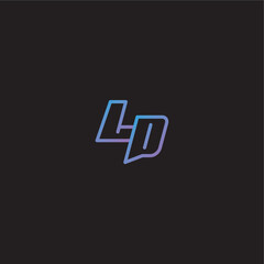 monogram logo design amazing esport style LD dinamyc line gaming concept letter