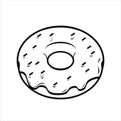 Donut Silhouette Icon