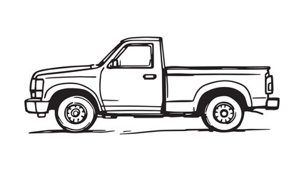 Pickup Truck line art  © Sumi Khanom