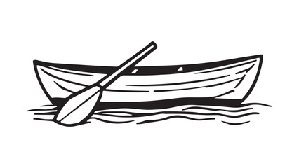 Rowboat line art
