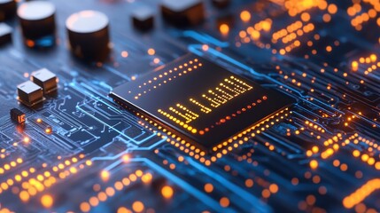 AI Chip on Circuit Board
