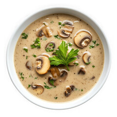 creamy mushroom soup elegant dish  