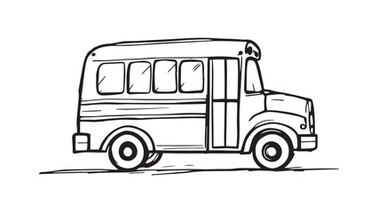 School Bus line art