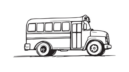 School Bus line art