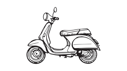 Scooter line art