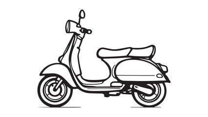 Fototapeta premium Scooter line art