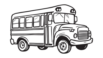 School Bus line art