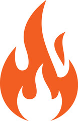 Minimalist Flame Vector Design