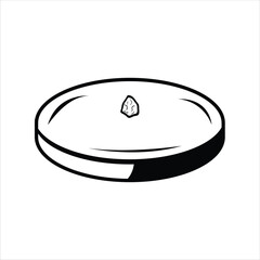 Kue Lumpur Indonesian Traditional Food Silhouette Icon 