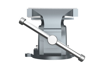  Heavy-Duty Bench Vises: Essential Grey Industrial Tools for Garage and Shop. Precision Gripping Devices for Metal Fabrication, Woodworking and Assembly. High-Resolution Isolated Transparent Object