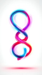 Abstract glowing infinity symbol