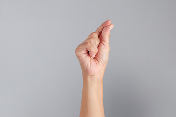 Finger snap gesture with hand symbol, great for concepts like attention, luck, expression, and...