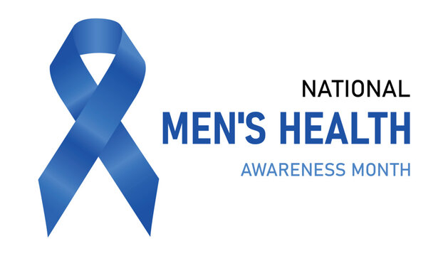 National Men's Health Awareness Month. June is Men's Health Month. Holiday concept. Template for background, banner, card, poster with text inscription. June celebrations. Vector banner. Eps10 