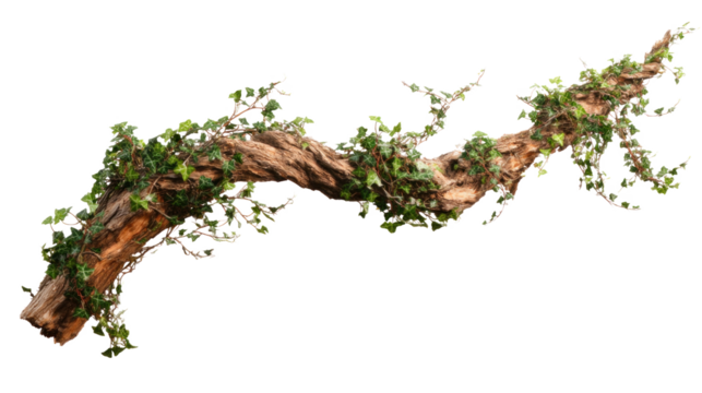 A vibrant branch intertwines with lush green foliage, showcasing the captivating beauty of organic forms and natural textures.