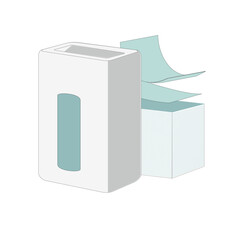 Paper shredder  - Minimal Office Equipment Vector