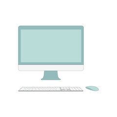 Computer - Minimal Office Equipment Vector