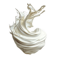swirl of creamy white substance  