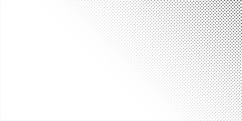 Black polka dots seamless pattern on white background. Halftone minimalist arts