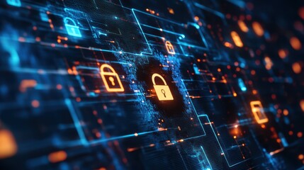 Secure access tunnel through encrypted digital landscape, zerotrust network path, cybersecurity innovation background