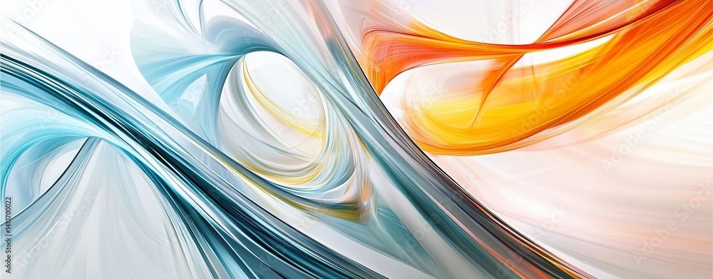 Poster vibrant abstract art: a captivating swirl of dynamic shapes and vivid colors intermingle, creating a