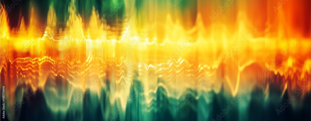 Aufkleber abstract fire wave: a vibrant and dynamic abstract image featuring a fiery wave of intense orange an
