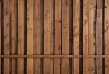 Top view of a wooden fence with a mix of horizontal, vertical, and diagonal boards, top view, horizontal, design, fence, wooden