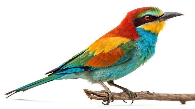 zippy bird isolated on white background PNG. AI GENERATED