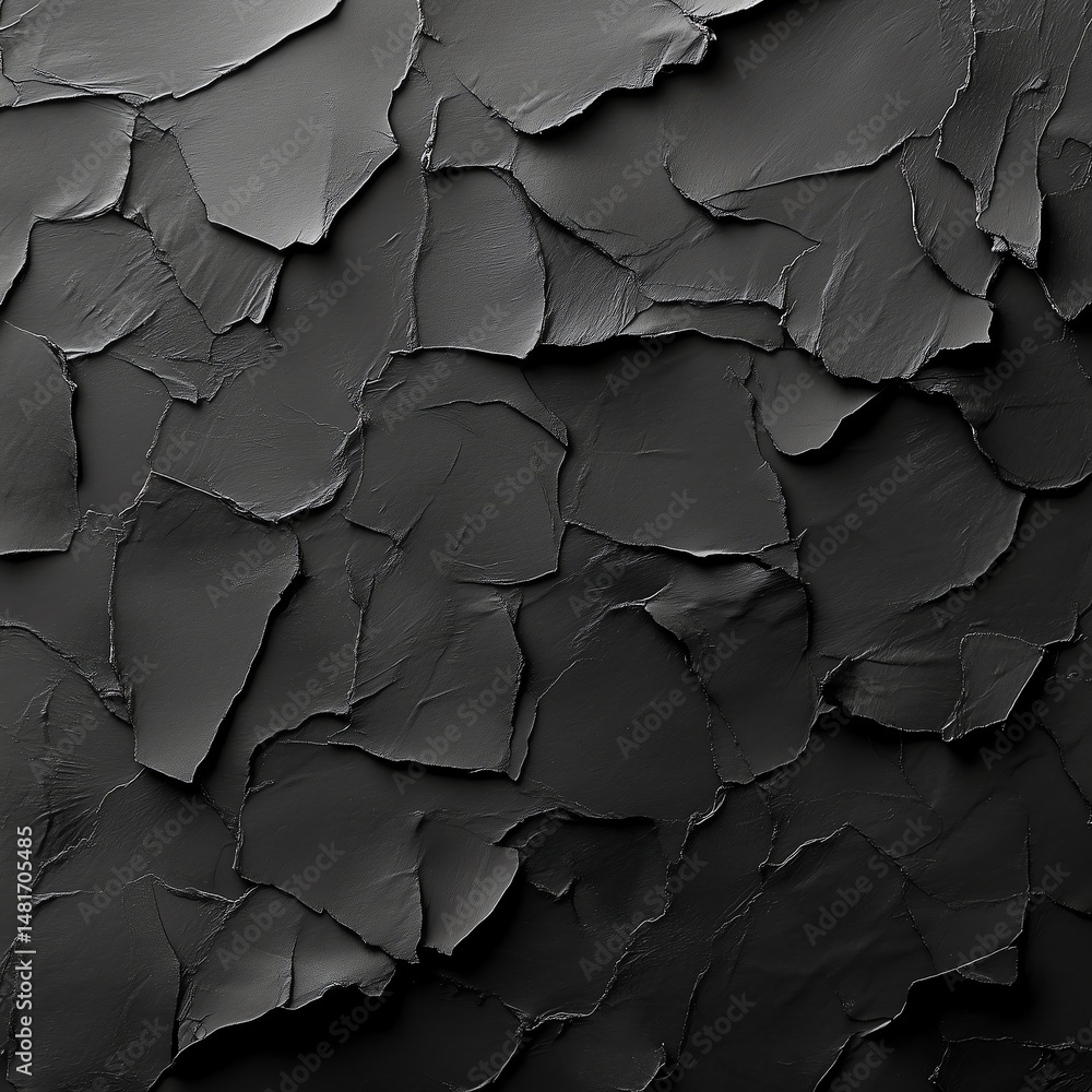 Poster abstract black paper texture with subtle card stock wrinkles for minimalist design projects and copy