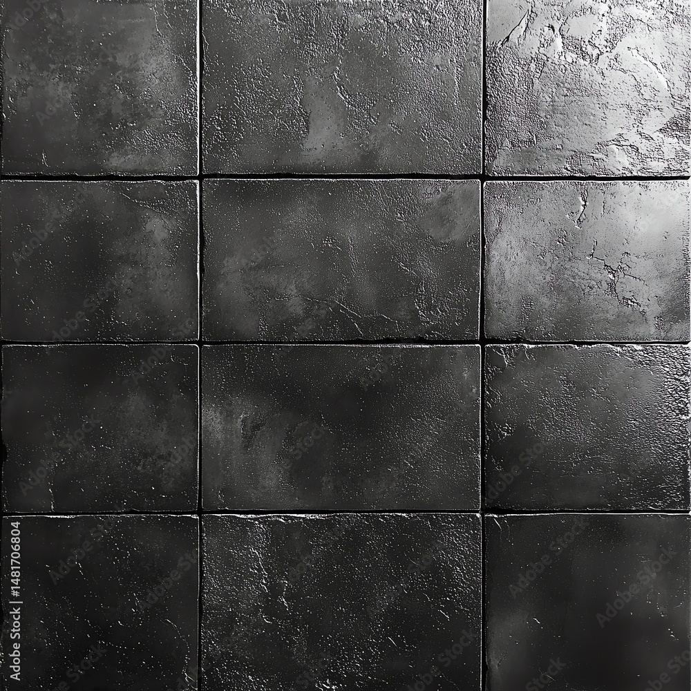 Poster black concrete grunge texture background with tile pattern variation and clean empty space