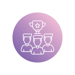 Team Success icon vector stock illustration