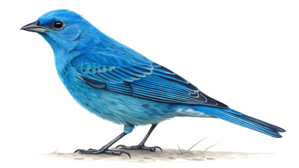  Skye  for a blue bird isolated on white background PNG. AI GENERATED