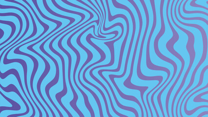 Abstract seamless pattern with blue waves and lines offers a vibrant vector illustration of geometric wave design on a colorful backdrop