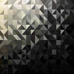 Fototapeta premium Geometric Monochrome Mosaic - Triangle Pattern Gradient for Ultra-Clean Dark Abstract Design